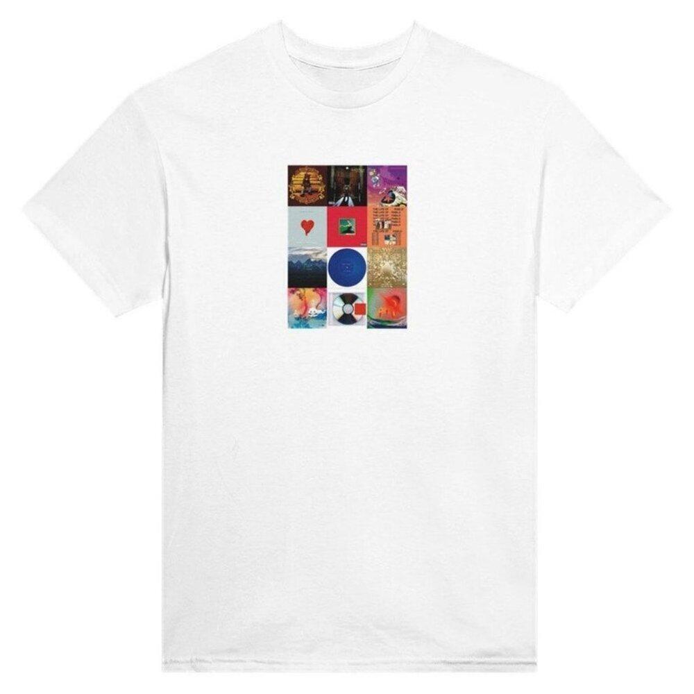 Kanye West Album Covers Hip Hop Art Collage Fan T-Shirt